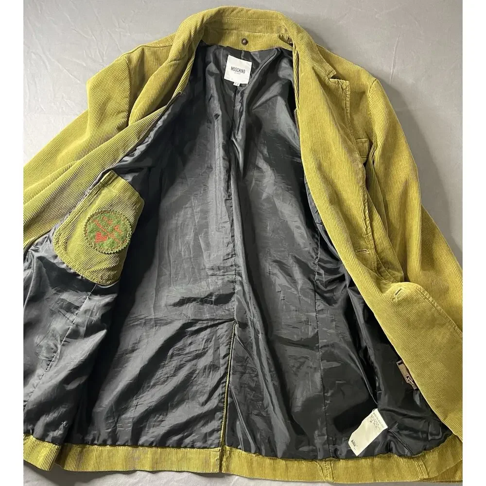 Vintage Moschino Jeans Uomo Corduroy Blazer Jacket Made in Italy IT 52 / US 42